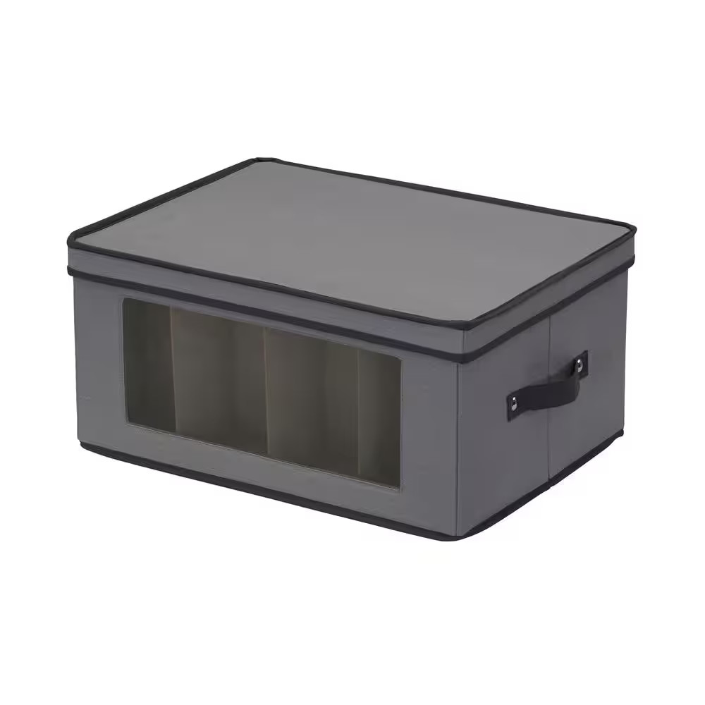 Balloon Wine Glass Storage Box in Gray