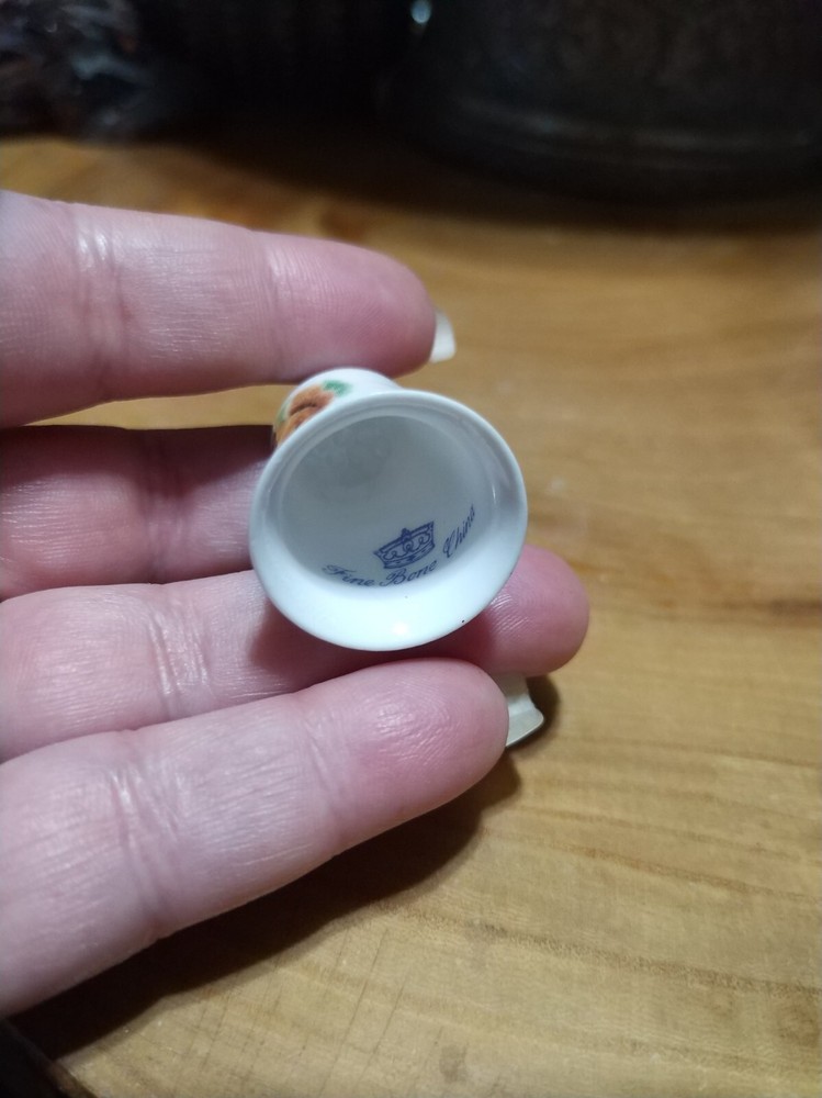 Vintage Bone China thimble. Squirrel
