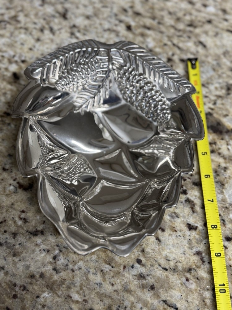Godinger Silver Art Co Footed Silverplate Pinecone Candy/Nut Dish China