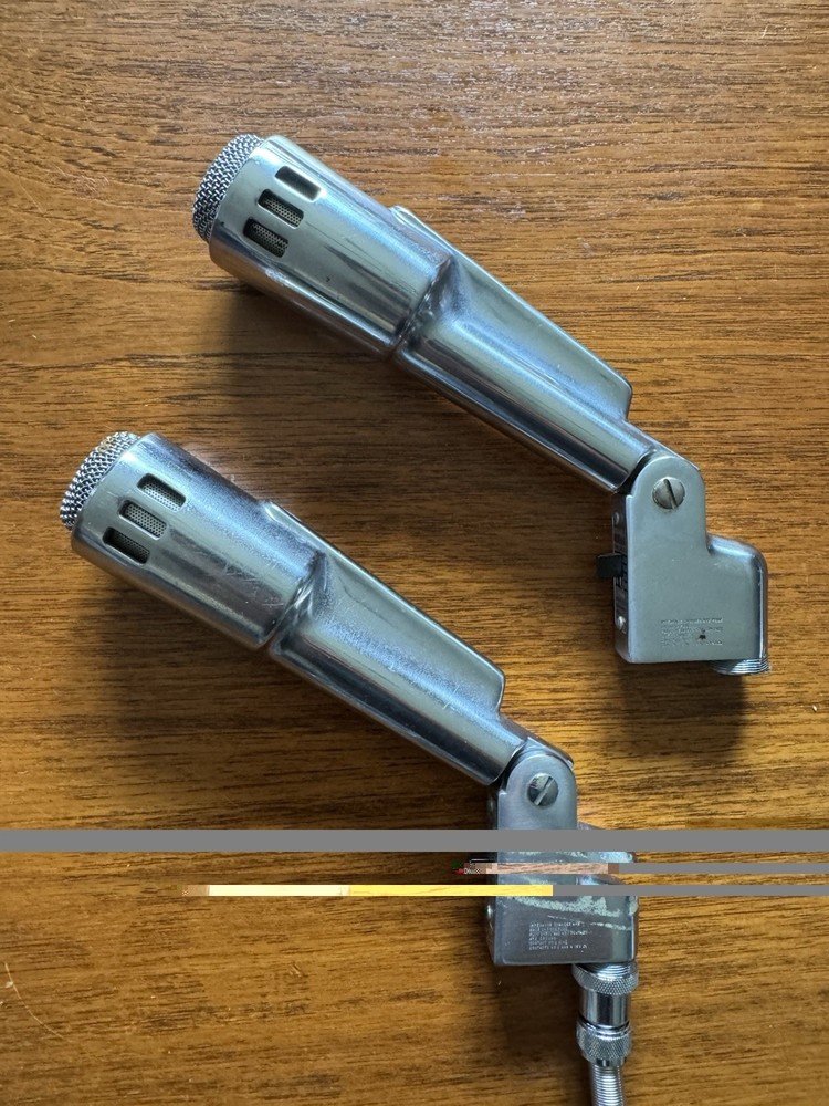 Pair Vintage EV Model 664 Dynamic Microphone Electrovoice Tested Working Deco