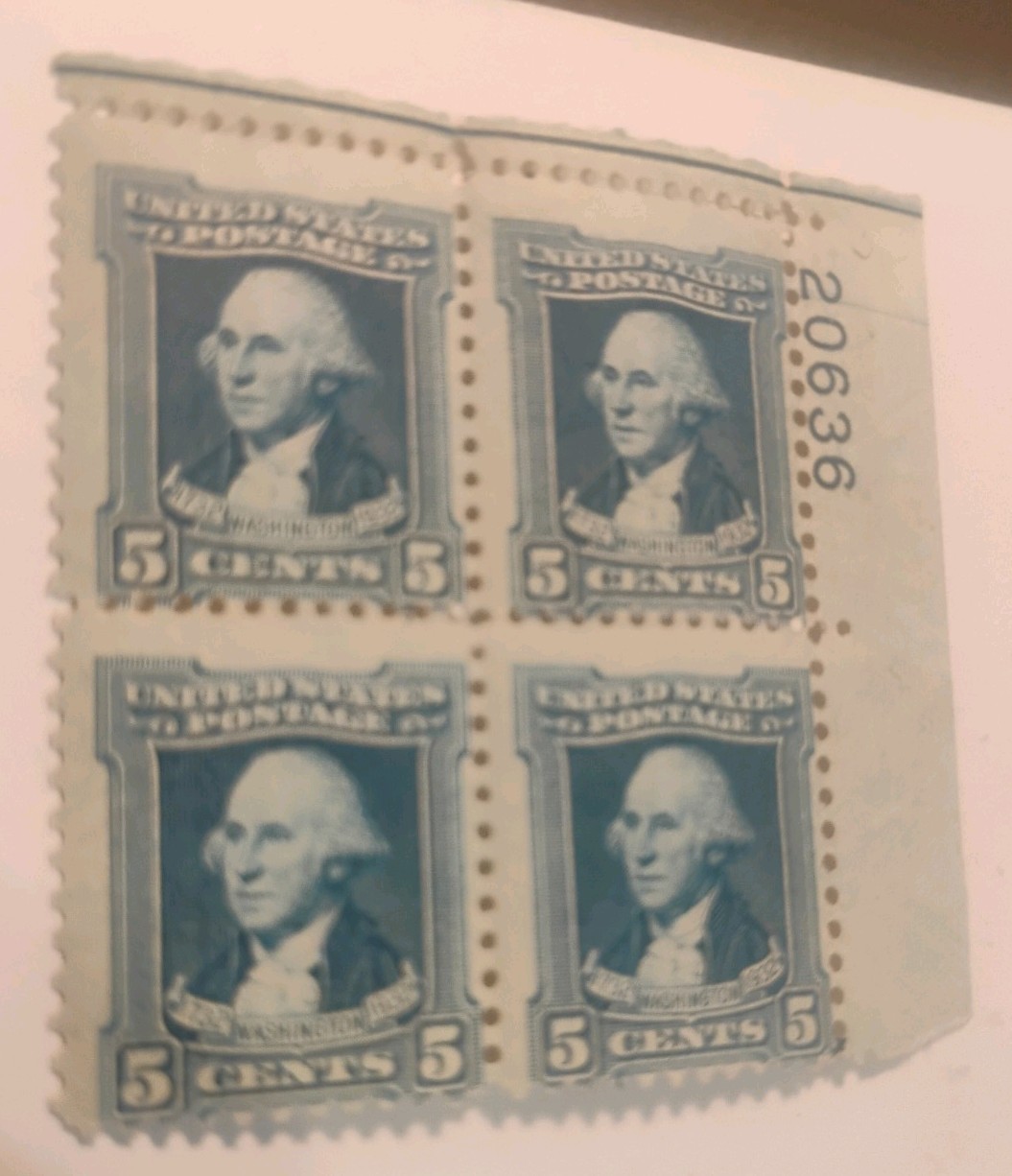 US 1932 GEORGE WASHINGTON 5C S 710 BLOCK OF 4 w #s MNH