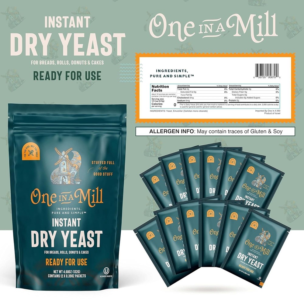 Rapid Rise Yeast Packets | Fast-Acting Baking Yeast 12-Pack