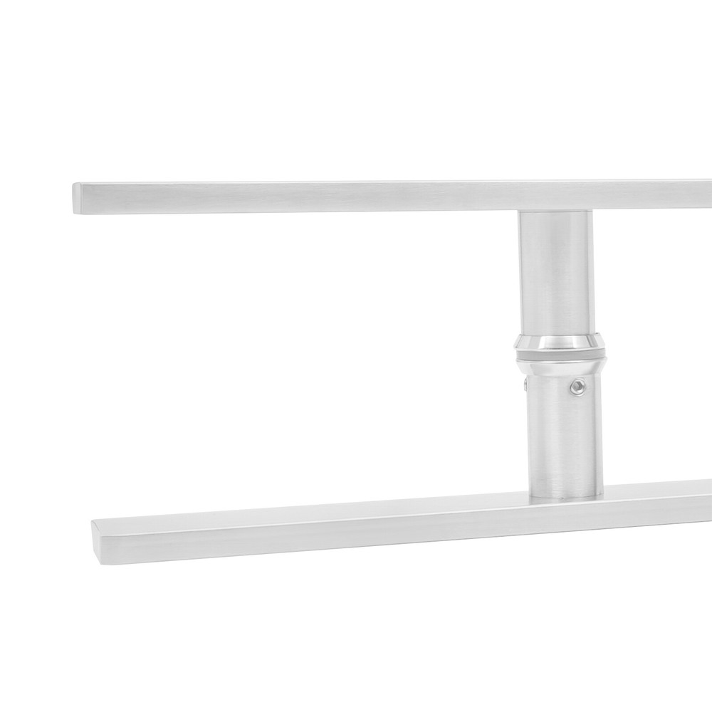 Sliding door handle stainless steel - brushed silver