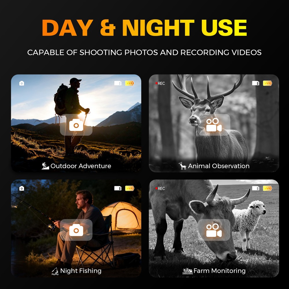 Lightweight Handheld Portable 984FT/300M Camera Night Vision Monocular Telescope