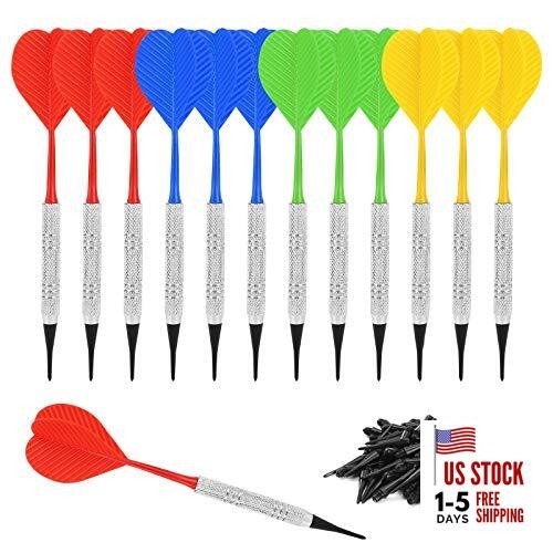 Soft Tip Darts, Bar Dart, Plastic Tip Darts Set, Attach Extra 100 12 silver