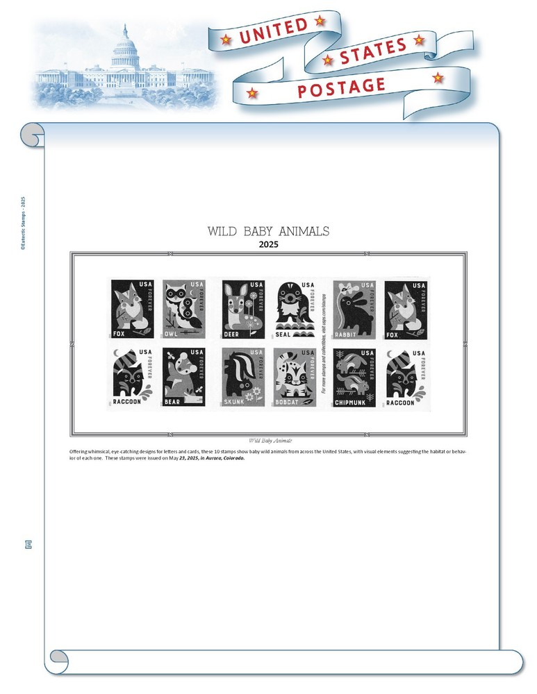 2025 U.S. Regular Issue Plate Block Supplement (White Ace Alternative)