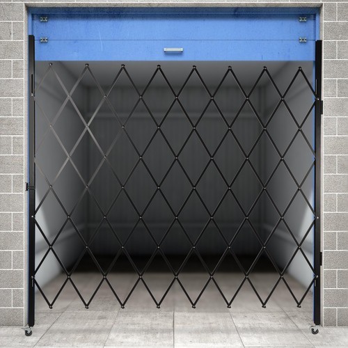 360° Rolling Barricade Gate Expanding Folding Security Gate Security Door 2.2*2m