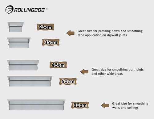 ROLLINGDOG Drywall Skimming Blade Set - Include Extension blade set