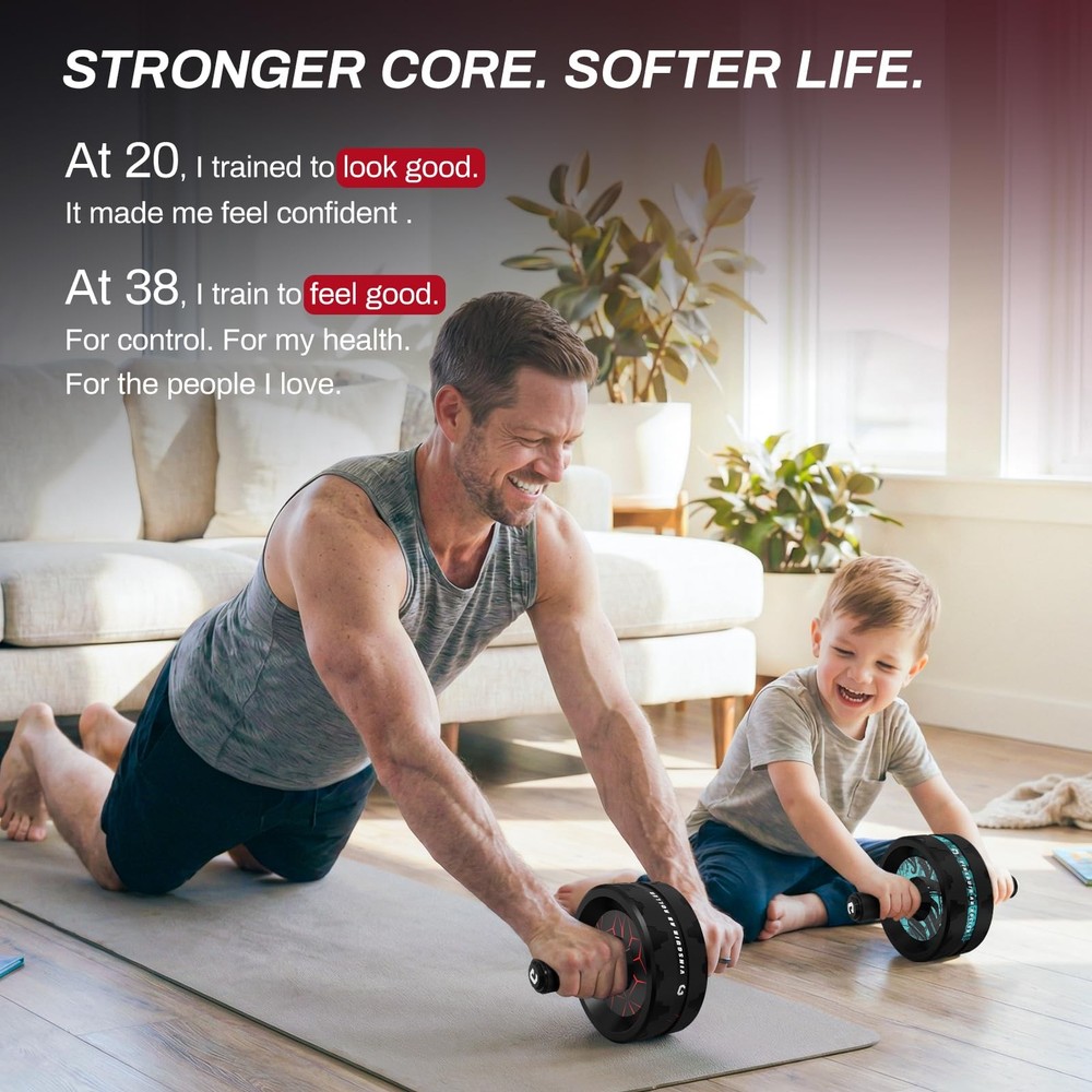 Ab Roller Wheel, Abs Workout Equipment for Abdominal & Core Strength Training...