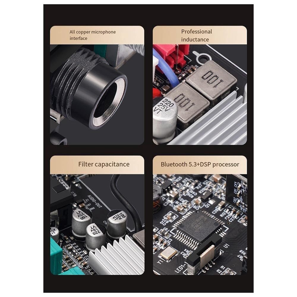 Bluetooth 5.3 Transmitter Receiver 2CH 200W Amplifier TPA3116D2 Stereo AUX Audio