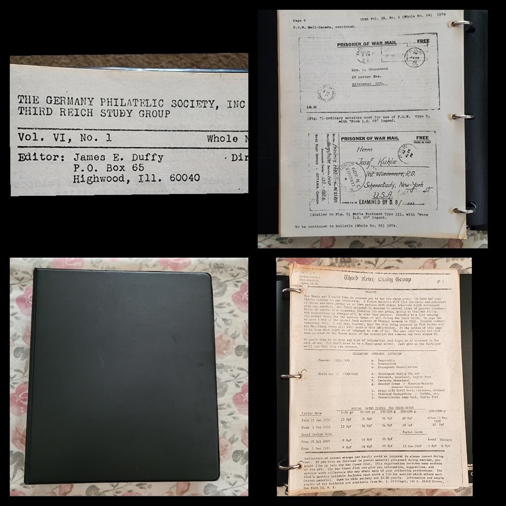 Vintage The Germany Philatelic Society Third Reich Study Group Stamp Collectors