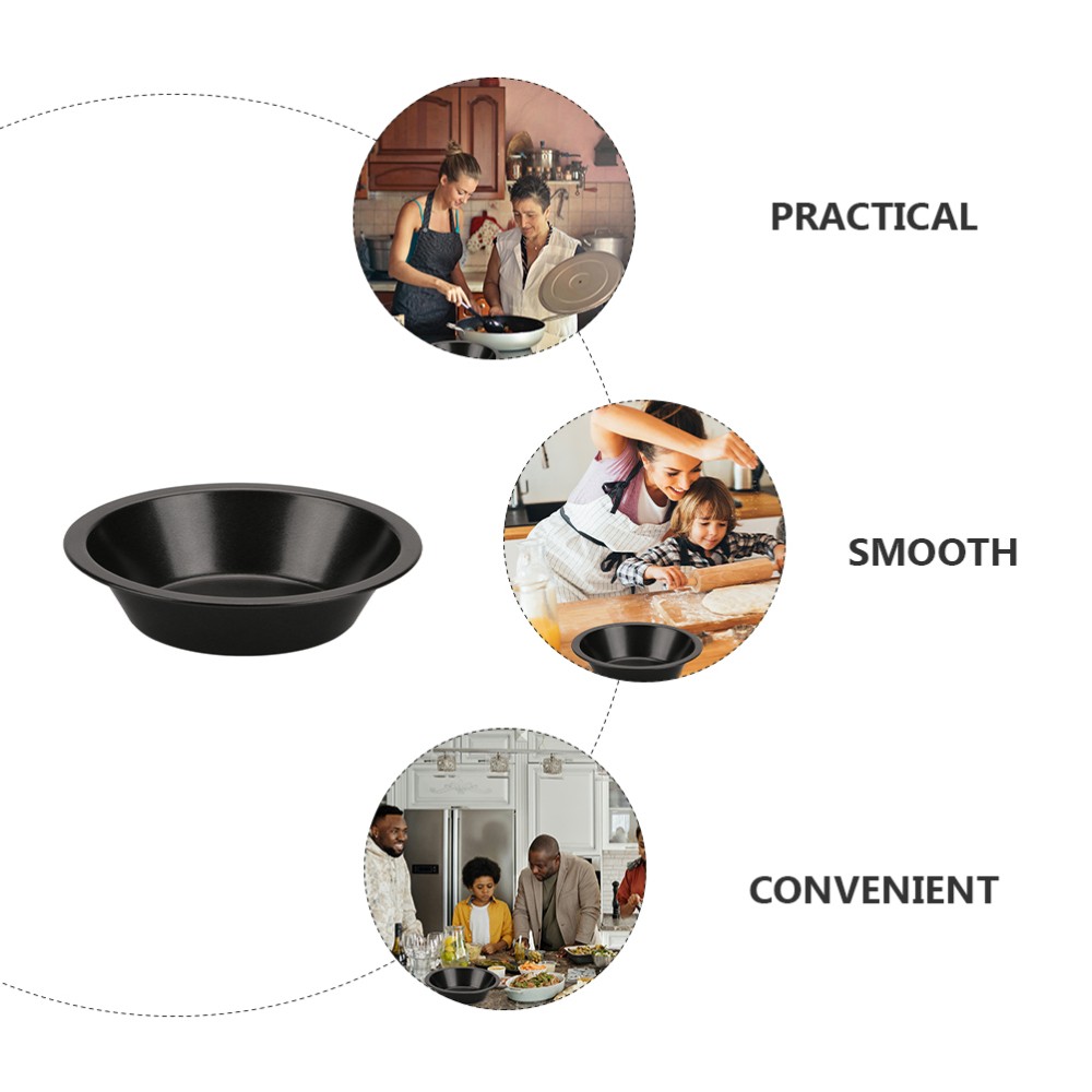 2pcs Bakeware Pizza Tray Round Non-stick Baking Pan Baking Tools