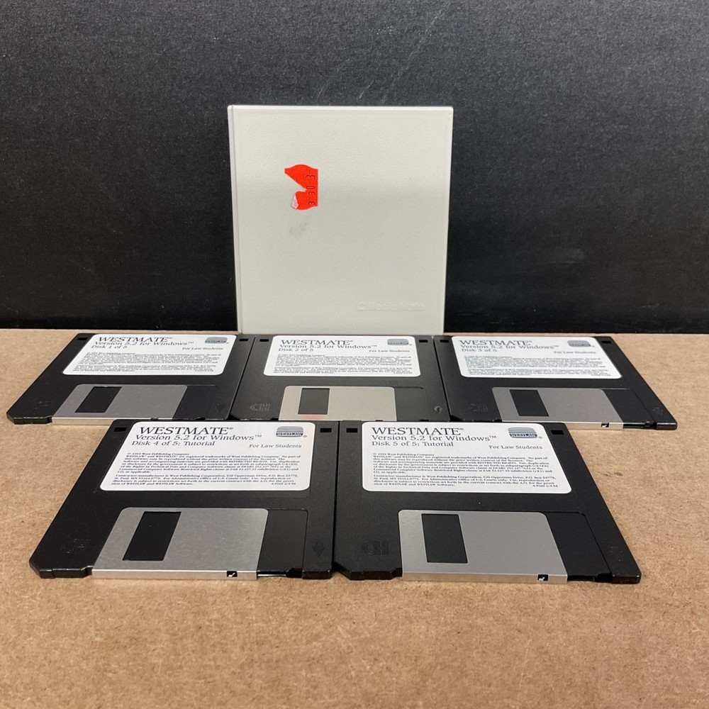 Westmate Version 5.2 Windows 3.5” Diskettes & MediaMate Case Vintage Computing