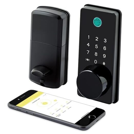 Smart Door Lock • Keyless Entry Deadbolt Door Lock • Multiple Entry Black