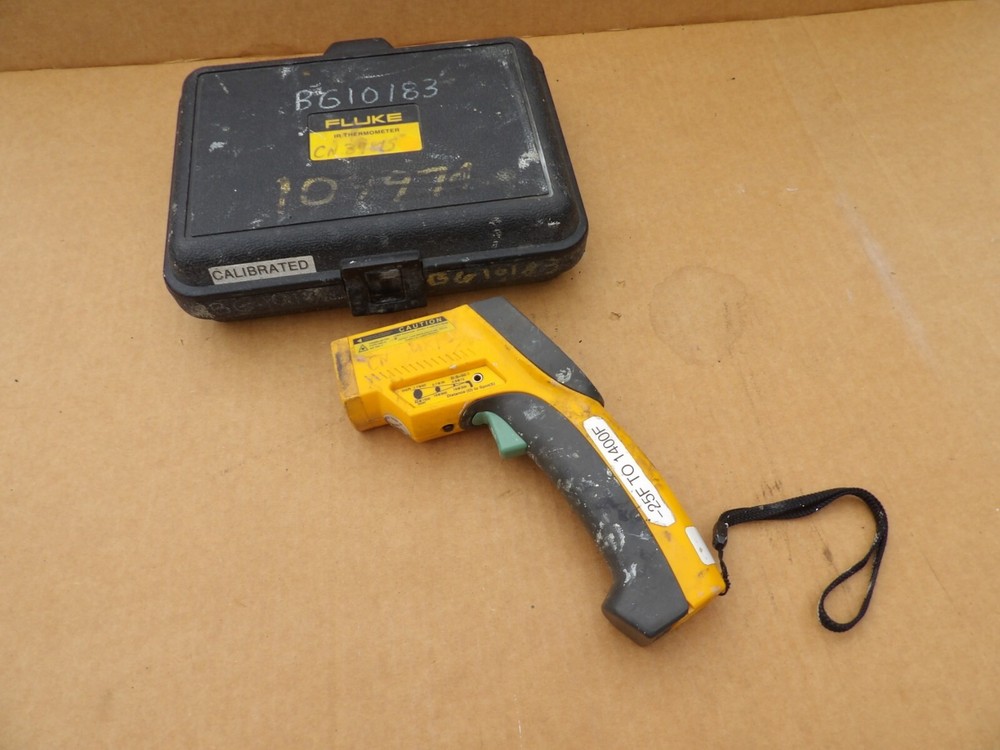 USED Working FLUKE 63 IR Thermometer with Case