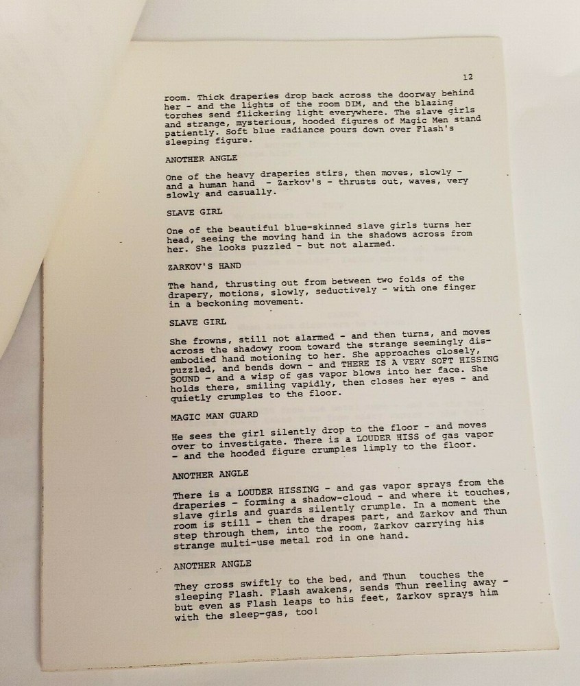 FLASH GORDON / Samuel A. Peeples 1979 TV Script, "Chapter Eleven: King Flash"