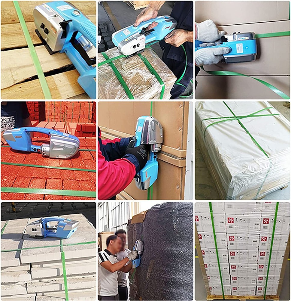 Electric Strapping Machine Fits 1/2-5/8" PP PET Straps Automatic Strapping Tool
