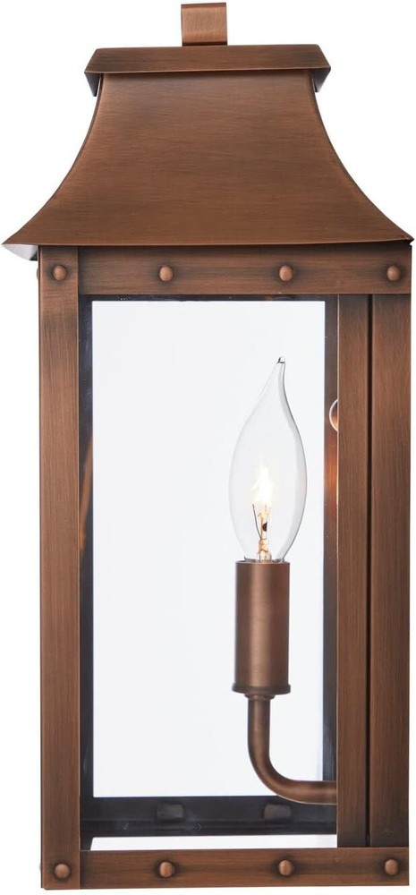 Vintage Solid Copper One Light Dimmable Wall Mounted Outdoor Wet Rated Lantern
