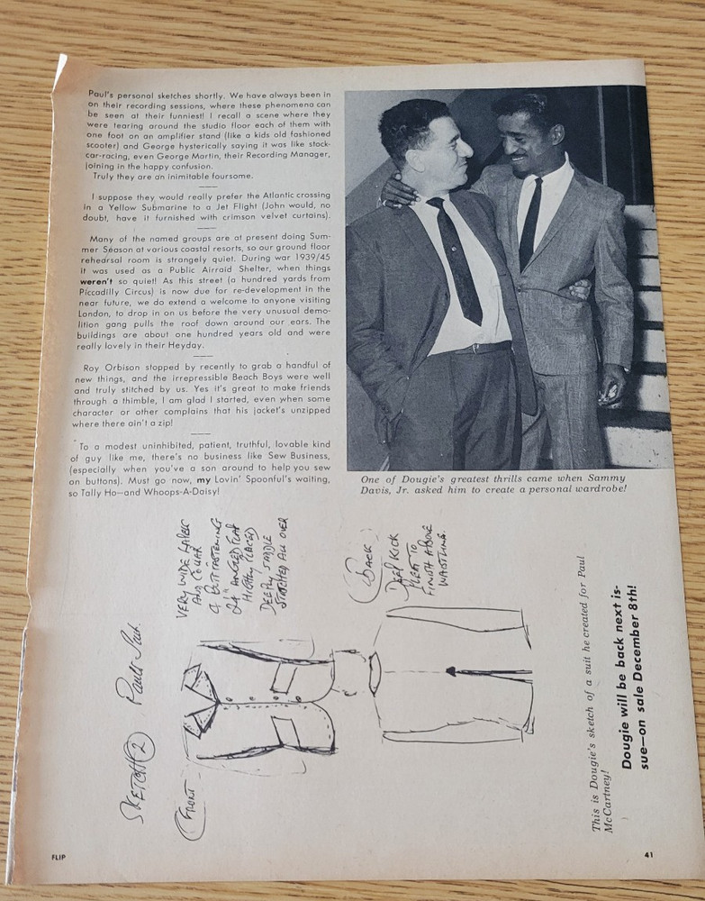 (2) Sammy Davis Jr. Clippings FREE