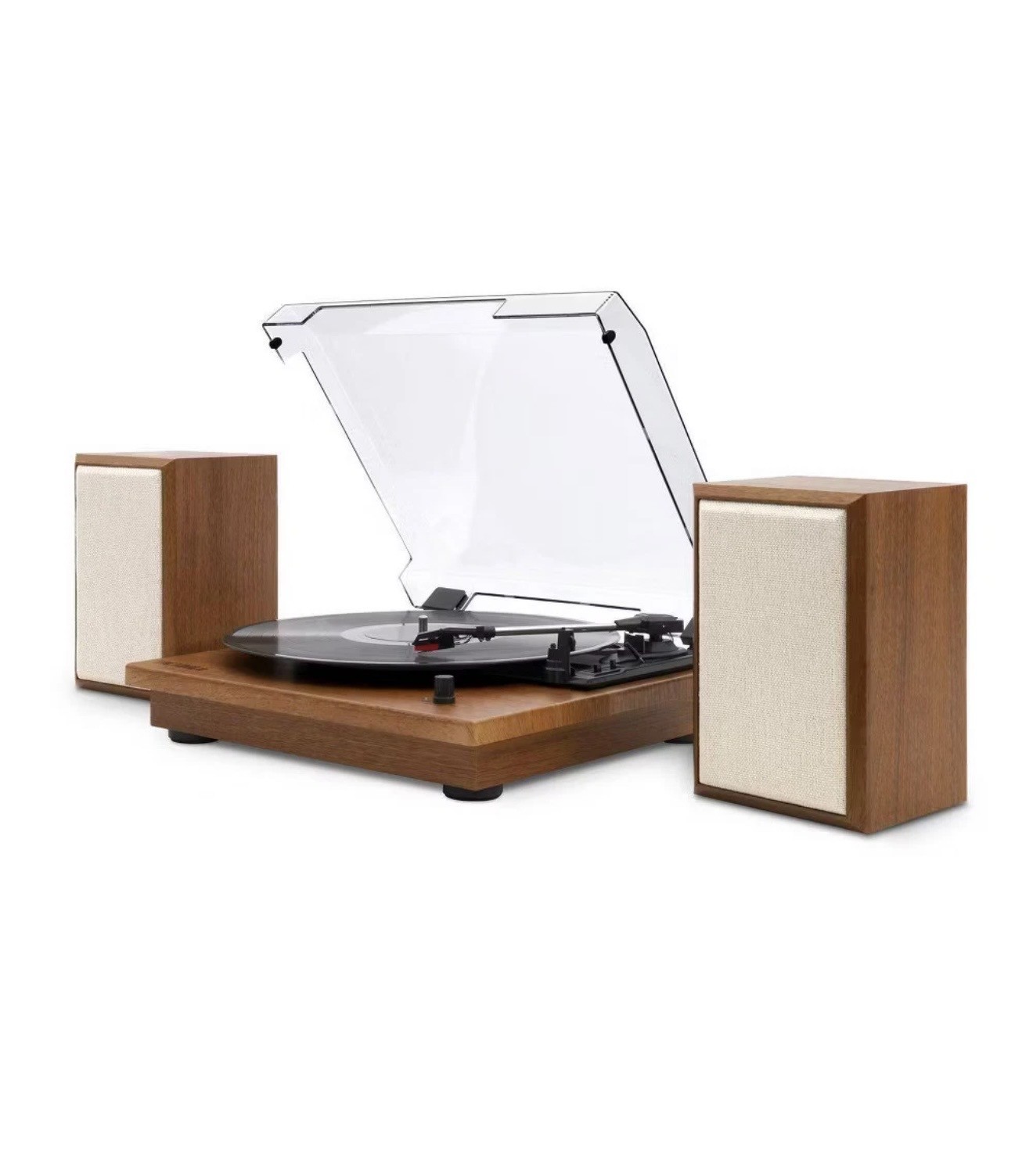Victrola The Kingfield Record Player Bluetooth Shelf System w Bookshelf Speakers