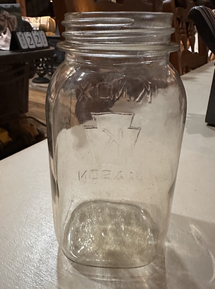 Knox Clear Quart Mason Jar