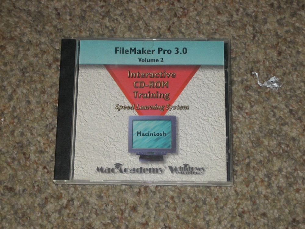 1996 FILEMAKER PRO 3.0 VOLUME 2 INTERACTIVE CD-ROM TRAINING MAC/WIN ACADEMY