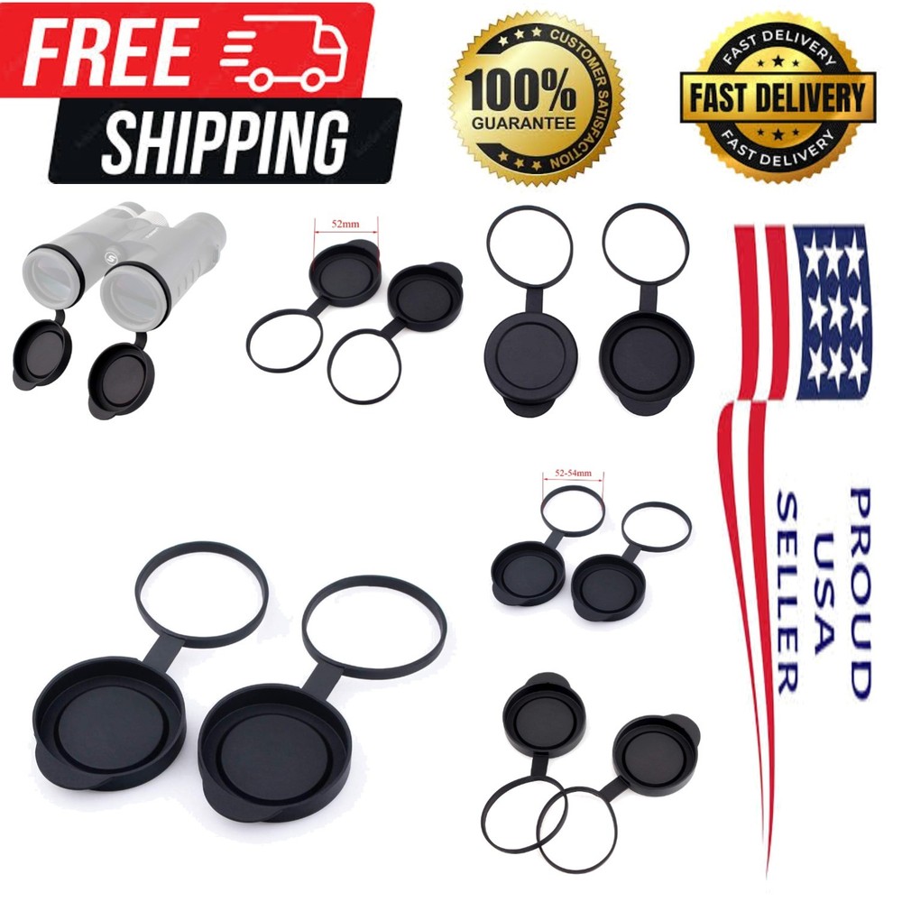 Scratch-Resistant Objective Lens Caps for 52-53mm Binoculars - Dustproof Design