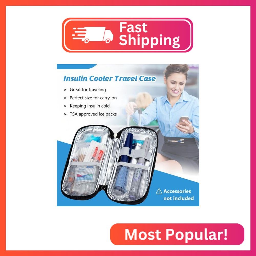 YOUSHARES Insulin Cooler Travel Case - Diabetic Case Insulated Organizer Portabl