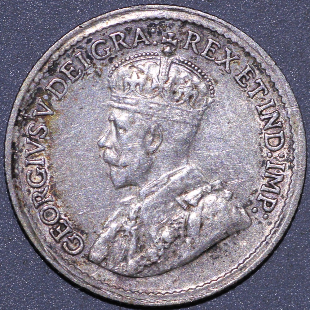 1920 Canada 5 Cents EF-AU King George V