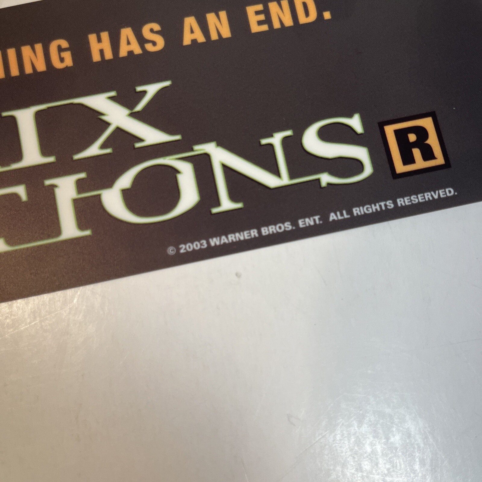 The Matrix Revolutions Movie Theater Mylar Banner 11.5 x 2.25 Inches 2003