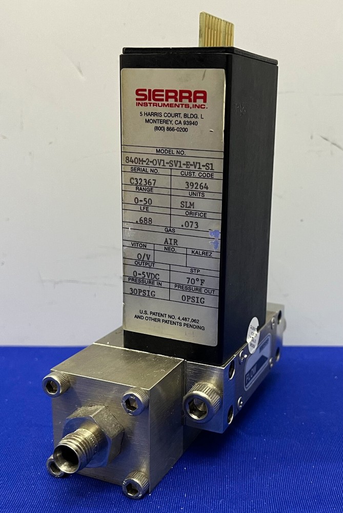 SIERRA MASS FLOW CONTROLLER 840M-2-OV1-SV1-E-V1-S1 30PSIG