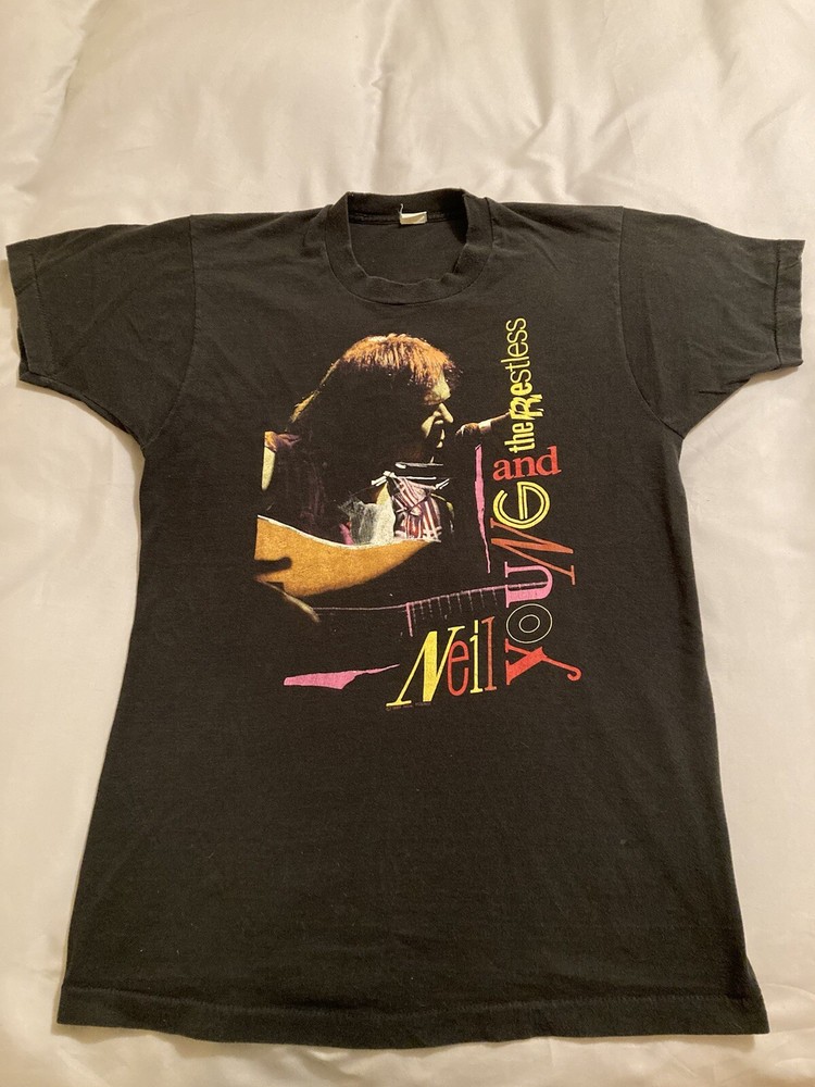 Neil Young and the Restless 1989 Tour T-Shirt Vintage Ultra Rare Size Large