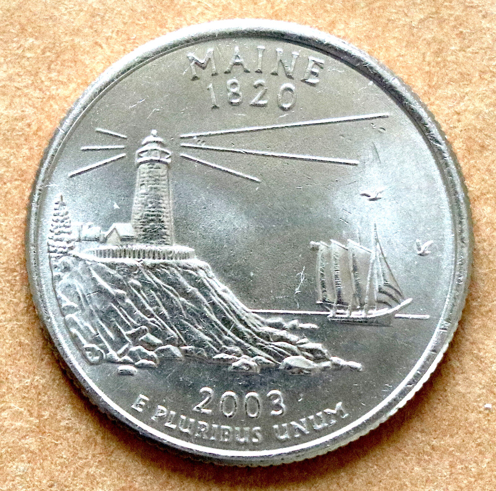 2003 D Maine State Quarter From U S Mint roll