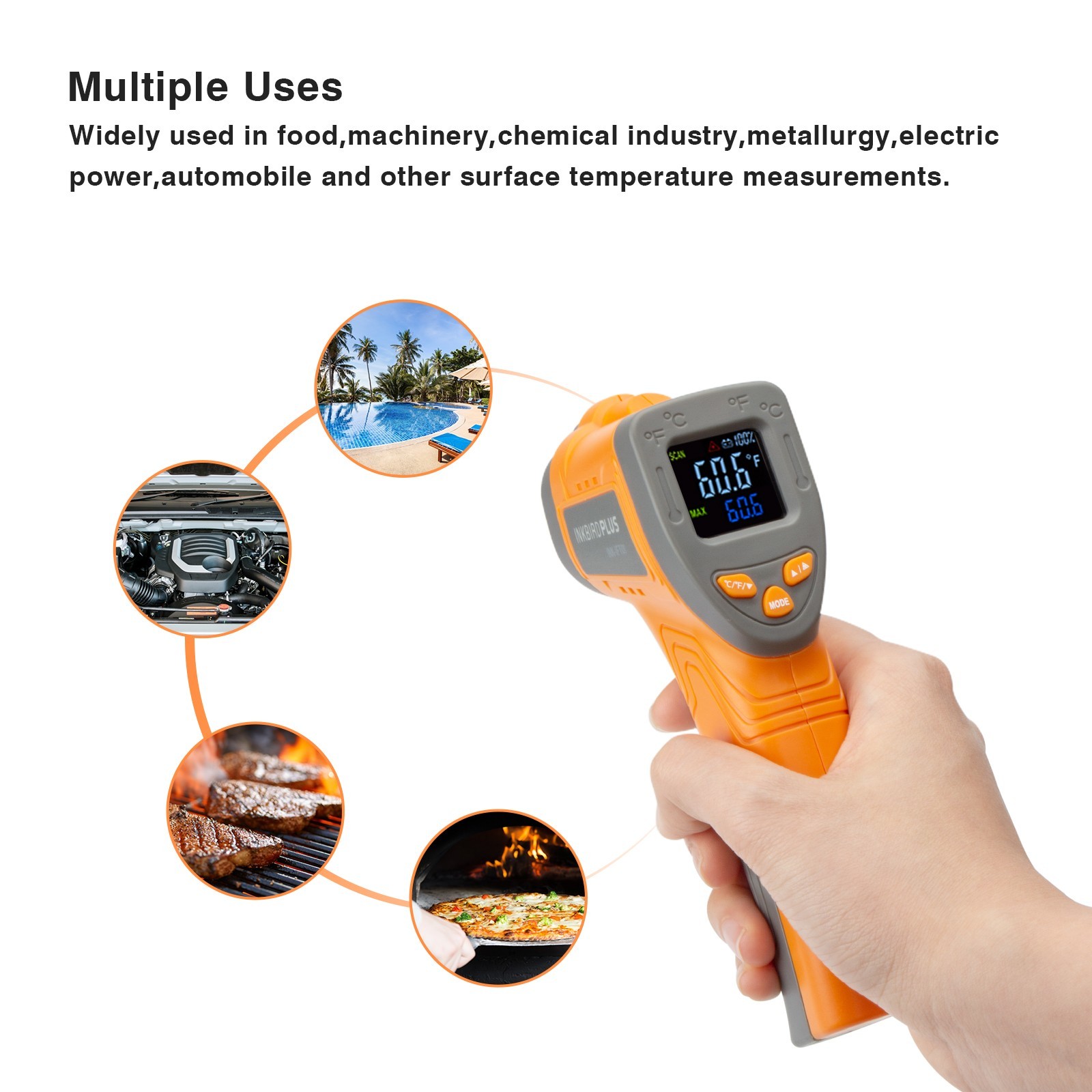 INKBIRD Automatic Smoker Fan Controller WiFi Bluetooth Infrared Thermometer Gun