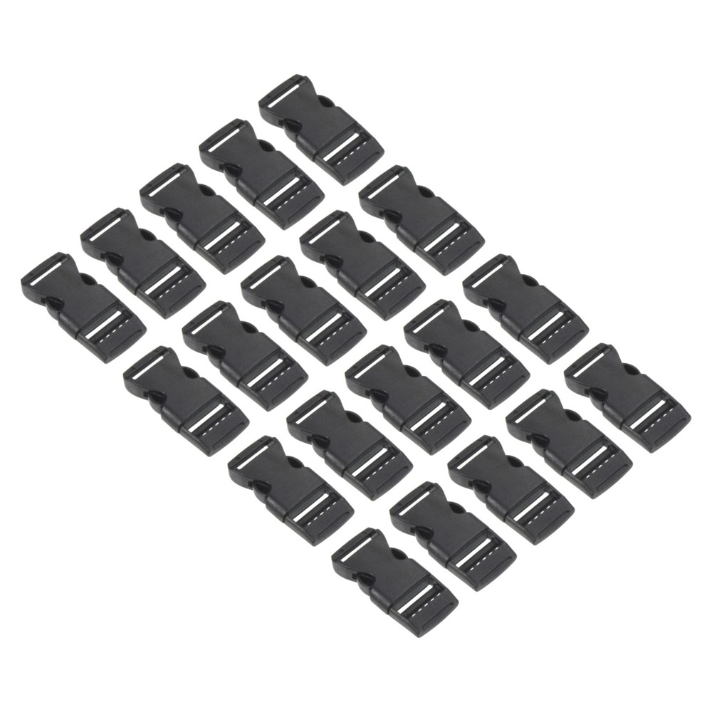 Plastic Buckles 80 Pack Quick Side Release Clips Black 16mm
