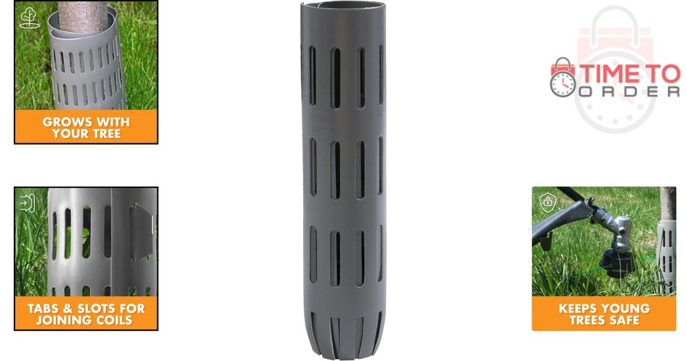 Tree Trunk Protectors Plastic 6 Count for Tree and Sapling Protection