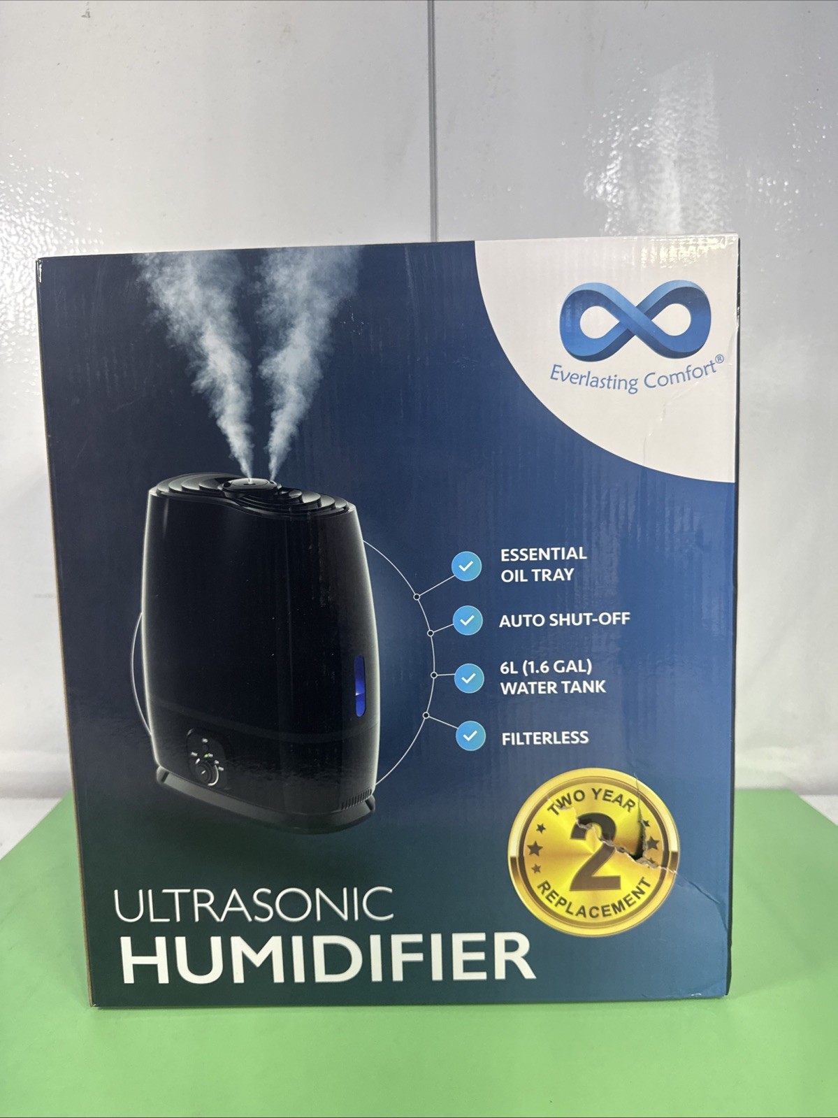 Everlasting Comfort 6L Humidifiers for Bedroom, Quiet 50HR Runtime No-Filter