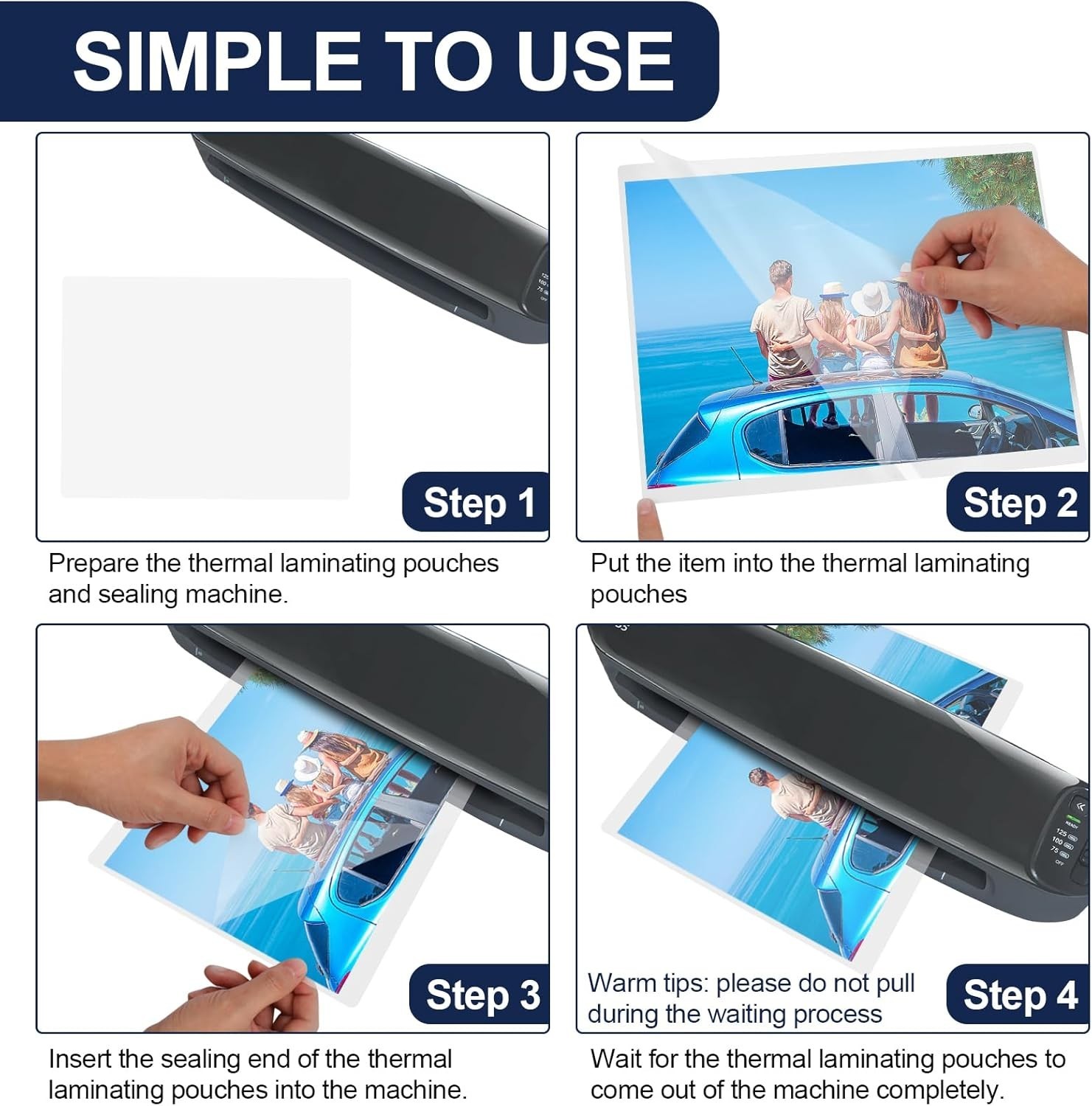 100 Pack Clear Thermal Hot Laminating Pouches Sheets 9"x11.5" Letter Size 3 mil