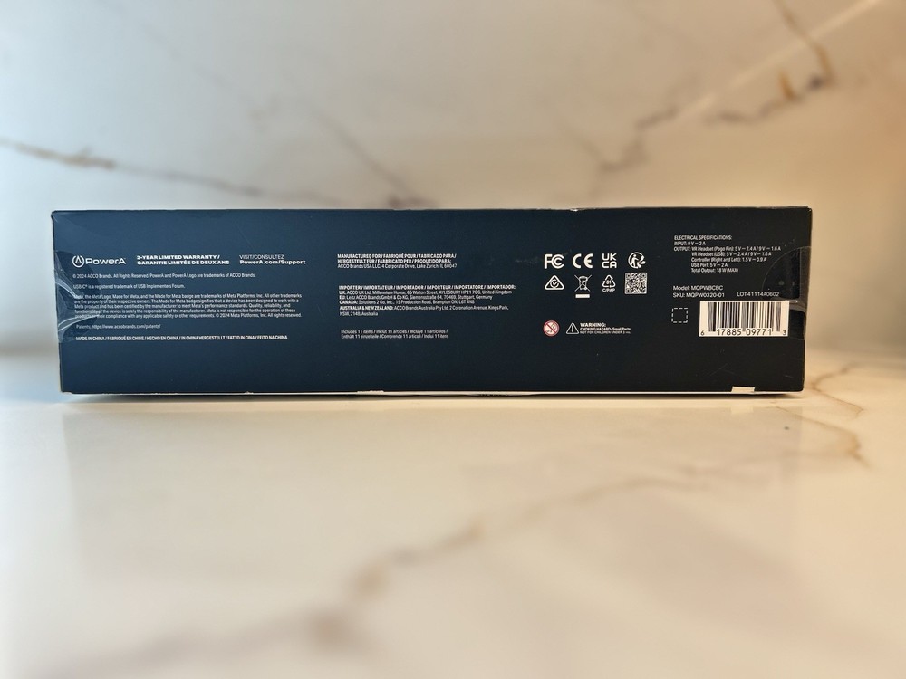 PowerA Charging Dock for Meta Quest 3/3S Headset & Controller USB-C Black/White
