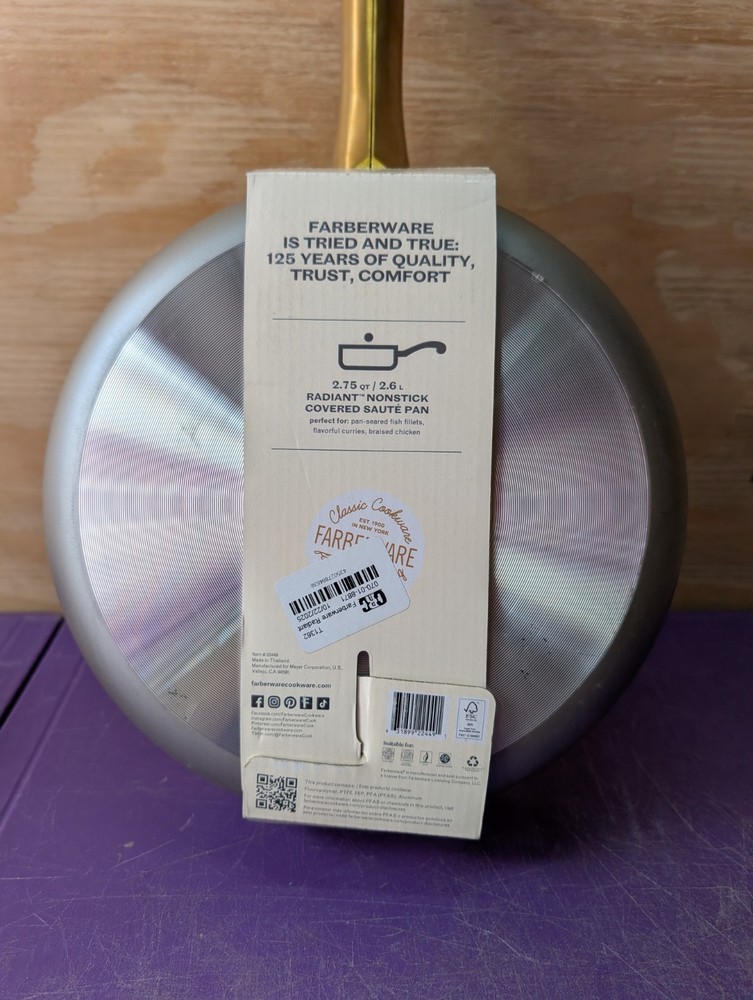 Farberware Radiant 2.75qt Nonstick Covered Saute Pan