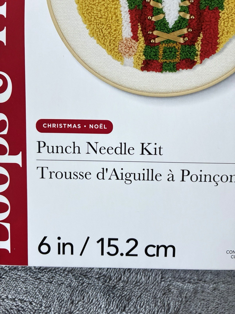 Loops & Threads Punch Needle Kit Christmas Nutcracker 6in NEW Sealed