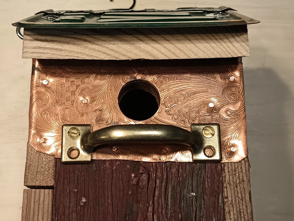 Rustic Handmade Wren Birdhouse using Recycled/Repurposed Material