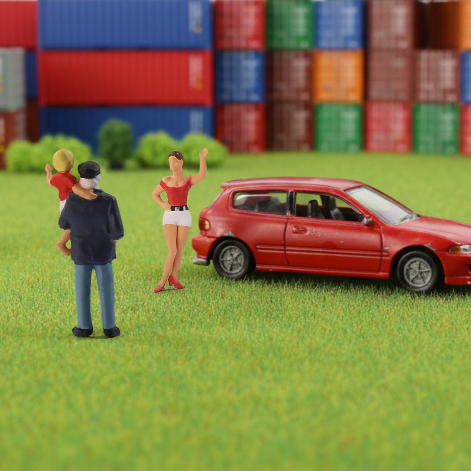 Model Trains O Scale Painted Colorful Figures 1:43 Scale Standing People P4312