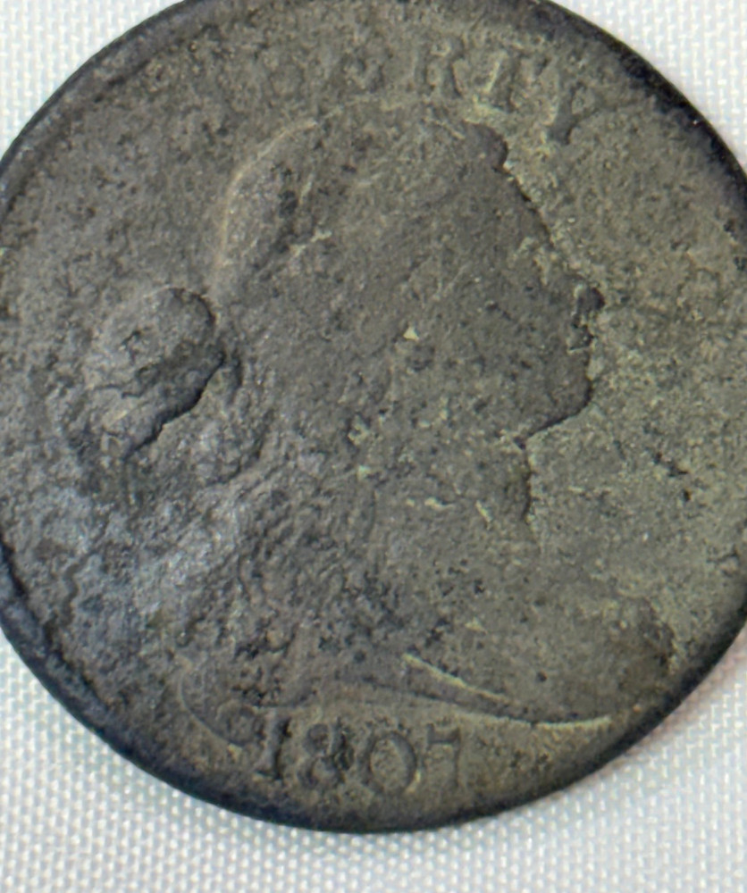 1807 Large Cent US Coin Draped Bust