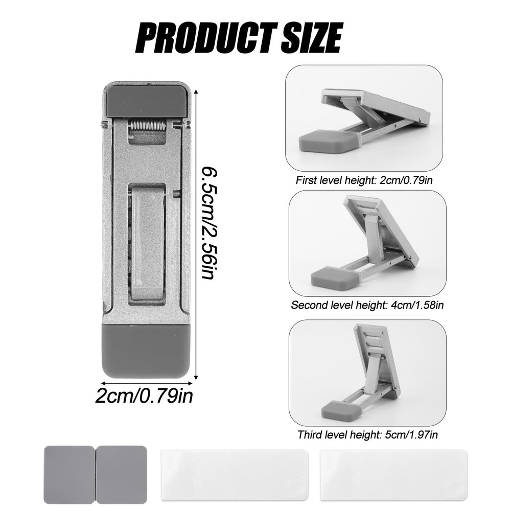 2pcs Foldable Keyboard Riser Stand for Desk, Adjustable Tilt & Portable Mini ...