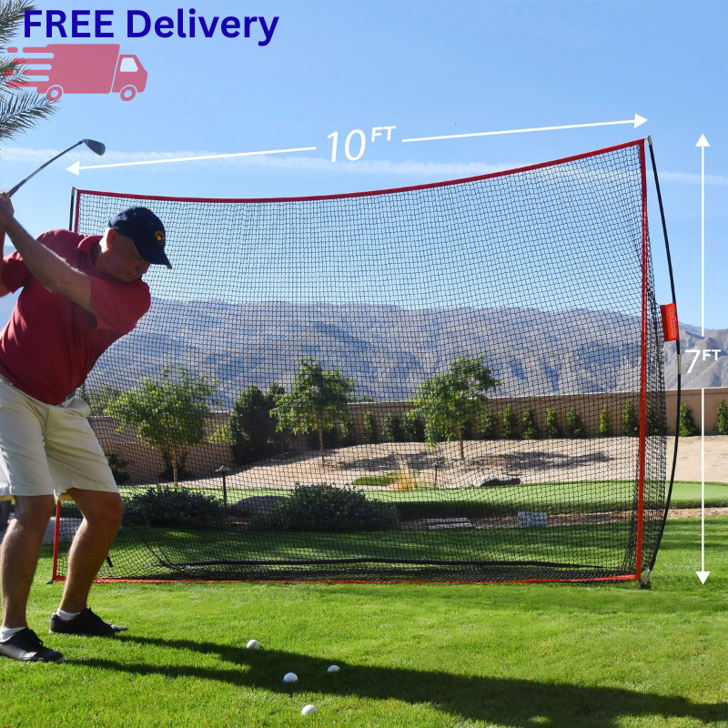 Golf Practice Bundle Net Mat & Balls Backyard Training Chipping Set Portable New
