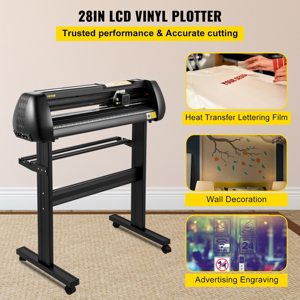 VEVOR Vinyl Cutter Machine Cutting Plotter 28inch Bundle SignMaster Floor Stand