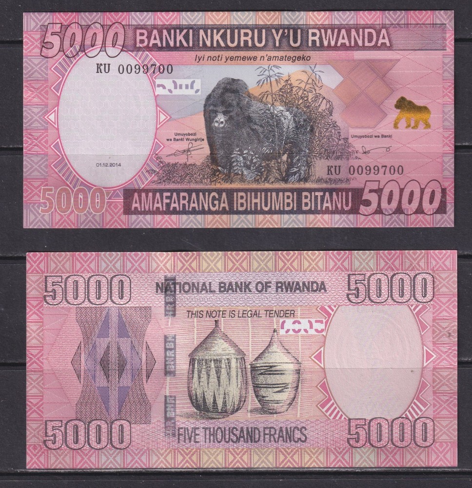 RWANDA - 2014 5000 Francs UNC