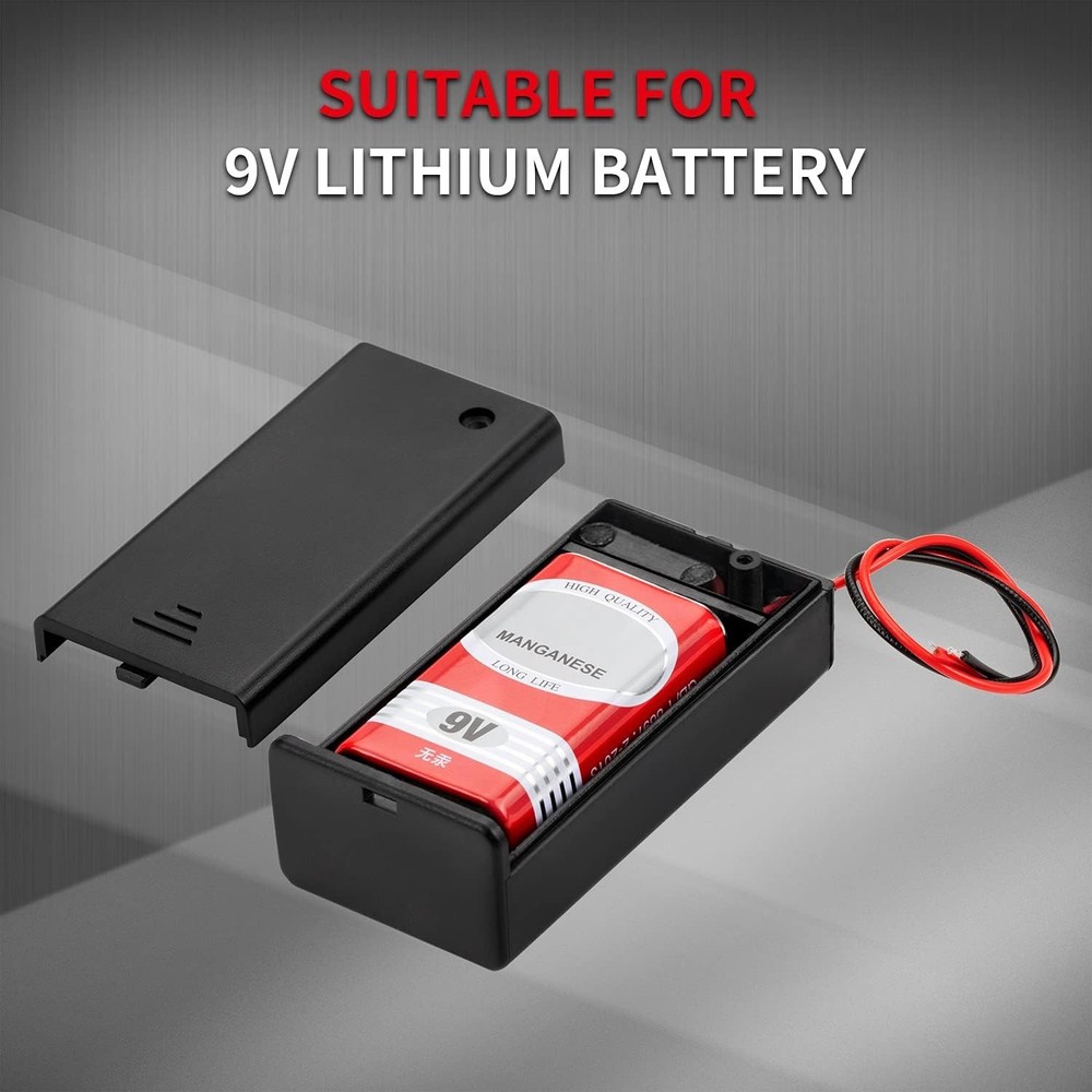 3-Pack 9V Battery Holder with ON/OFF Switch for Easy Electronics Projects