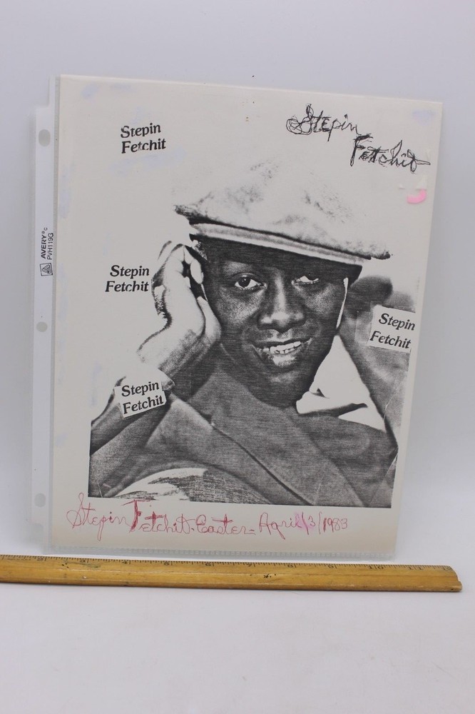 STEPIN FETCHIT APRIL 3 1983 HEADSHOT SIGNED